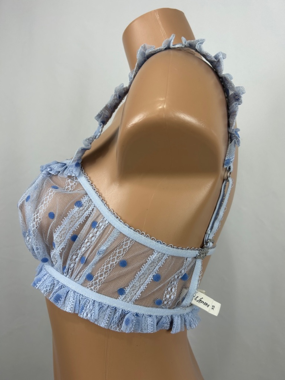 For bundles only - For love and lemons Harper ruffle tulle polka dot bralette XS - Picture 7 of 13